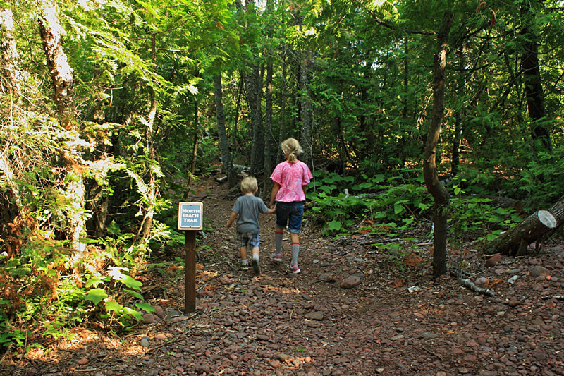 hiking back on the north beach trail